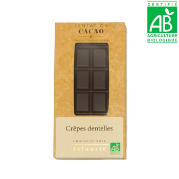 Chocolat noir aux crêpes dentelles - BIO - 100g