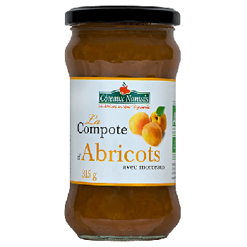 Compote d'abricots 315g Côteaux Nantais Bio