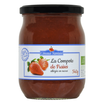 compote allégée en sucres fraises 540g 