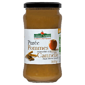 Purée pommes cannelle 360 g Demeter