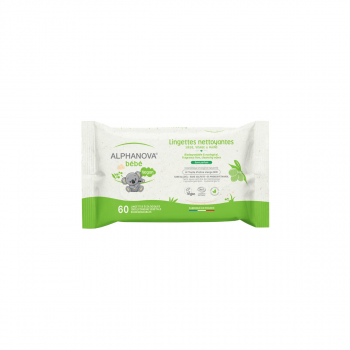 Lingettes nettoyantes sans parfum x60 Alphanova ECOCERT