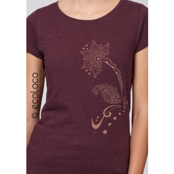 T shirt bio tatouage HENNA artisan éthique vegan ecologique
