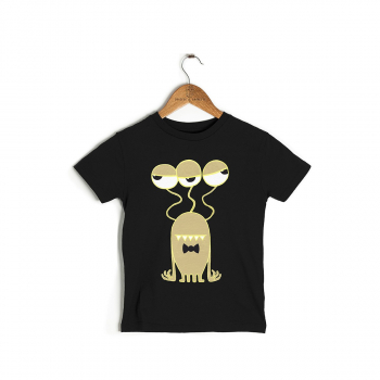  Coton BIO - T-shirt - Monstre jaune 3/4 ans