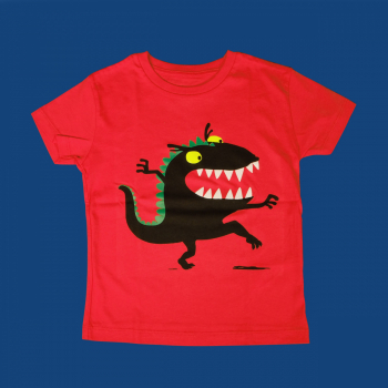 Coton BIO - T-shirt - Monstre noir 3/4 ans 