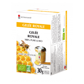 Gelée Royale Bio 100% pure-pot de 30g-Vecteur santé