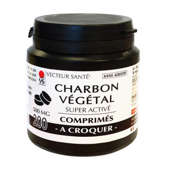 Charbon végétal à croquer-200 comprimés-Vecteur santé