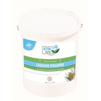 Action verte lessive poudre machine Ecocert 145 doses - 8,7kg