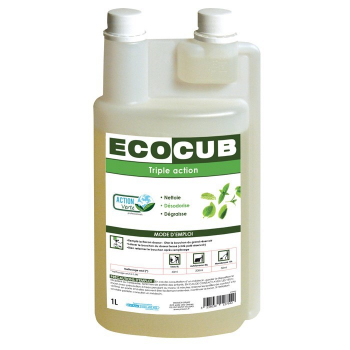 Flacon doseur Ecocub Action verte Triple action sols Ecolabel - 1L