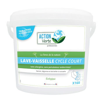 Action verte tablettes lave vaisselle cycle court Ecocert - x160
