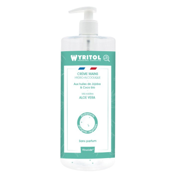 Wyritol crème hydroalcoolique sans parfum  Aloe Vera - 500ml - 500ML