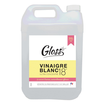 Gloss vinaigre blanc liquide ultra concentré 18° - 5L