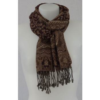 Écharpe en laine - Brun