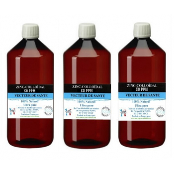 Zinc colloïdal à 50 PPM 3 Litres