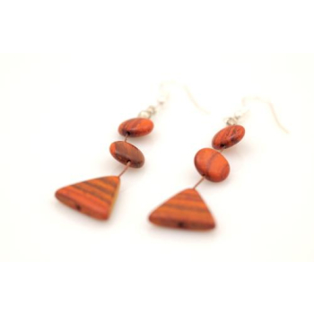Boucles d’oreille en Acajou 