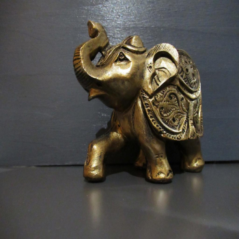 Statuette éléphant doré