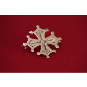 Broche occitane en filigrane d'argent