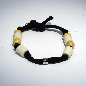 Bracelet Alix aux perles céramique EM (noir)