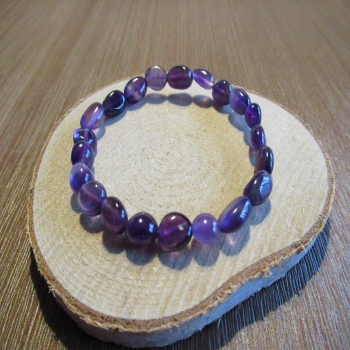 Bracelet en Améthyste pierres roulées