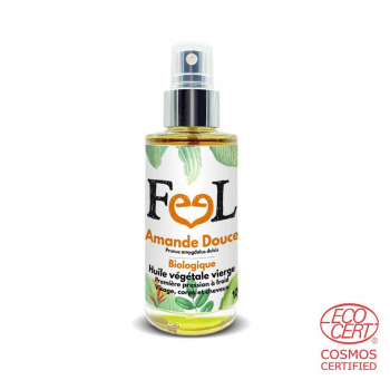 Amande douce BIO huile végétale 100ml Feel Oil - Certifiée Ecocert - Prunus amygdalus L.
