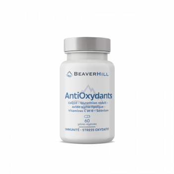AntiOxydants : CoQ10, Glutathion réduit, Acide alpha lipoïque, Vitamines C et E, Sélénium 