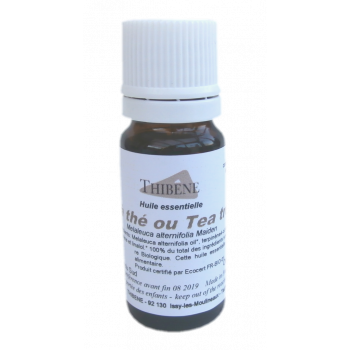  Huile essentielle bio - d’arbre à thé (Tea tree oil) - 10 ml 