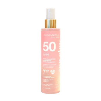 Huile Solaire Rose Scintillante Haute Protection SPF 50