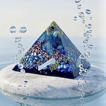 Orgonite pyramide Profondeurs Océanes - grande