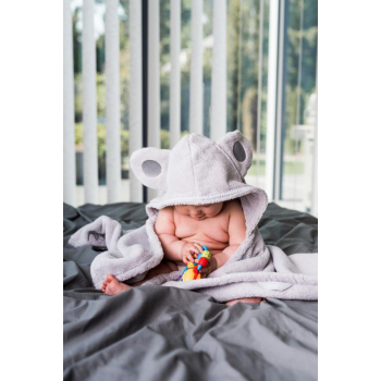 LUIN LIVING - Serviette-cape bébé/enfant 0-5 ans GRIS PERLE