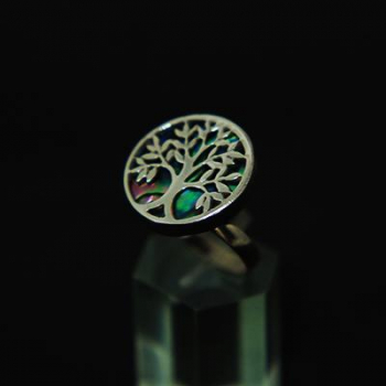 Bague Arbre de Vie Eden argent et nacre. Pour Noël offrez de la lumière.