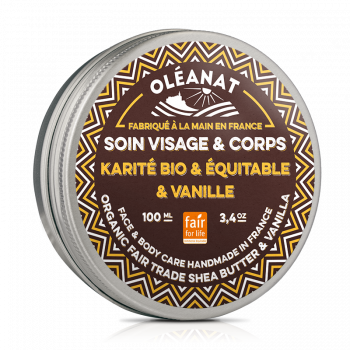 Beurre de karité biologique & équitable & vanille - 100ml - OLEANAT