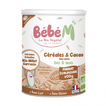Céréales et cacao "BEBE M"