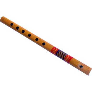 Flûte en bambou, peintes de différentes