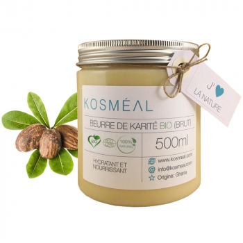 Beurre de Karité BIO Brut - 100% Pur Et Naturel - 500ml