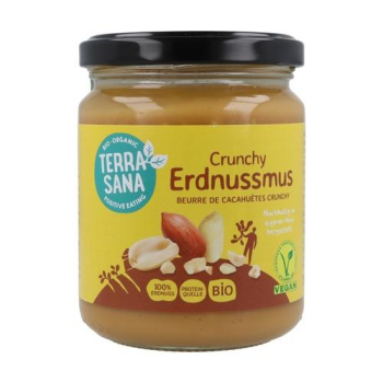 Beurre de cacahuètes crunchy 500g Terrasana BIO