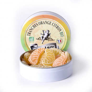 Pastille bonbon traditionnelle Saint-Ange BIO Orange Citron