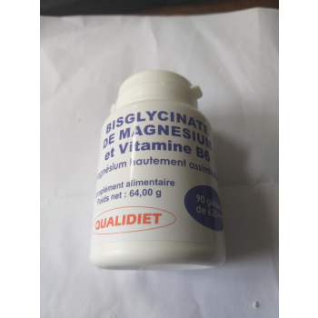 Bisglycinate de Magnésium 180 gélules et Vitamine B6   (6 mois)