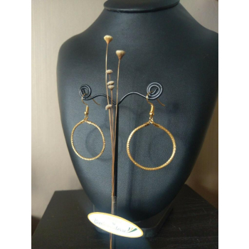 Boucles d'oreilles "Créoles 3 cm" en Or végétal du Brésil 