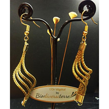 Boucles d'oreilles "Ondas"  en Capim Dourado