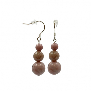 Boucles d'oreilles rhodonite