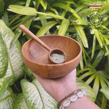 Set Bol & Cuillère doseuse en bois