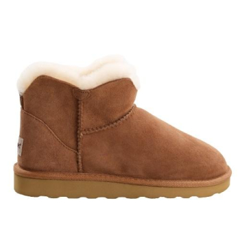 Bottes basse fourrées 100% mouton Camel