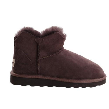 Bottes basse Fourrées 100% Mouton Chocolat