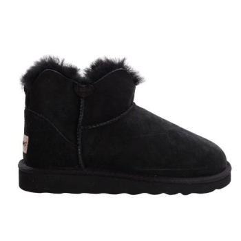 Bottes basse fourrées 100% mouton Noir