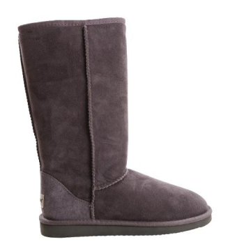 Bottes femme fourrées 100% mouton haute Gris