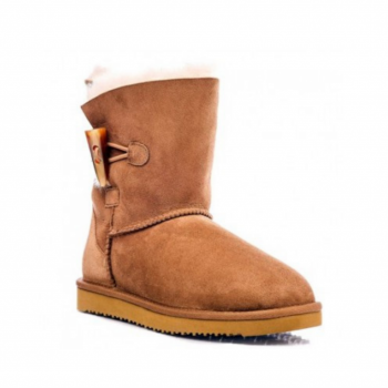  Bottes mouton 100% Mi- haute H21cm OZ-001 Chestnut