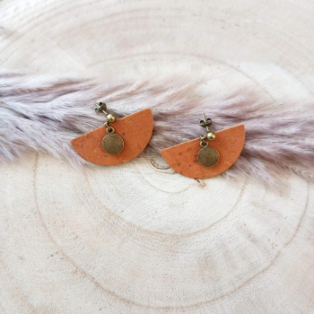 Boucles d'oreilles en liège - Irina