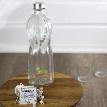 Bouteille bouchon vissé + 15 perles de céramique EM®