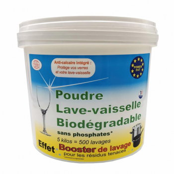 Poudre lave-vaisselle biodégradable POWERPAT 5 kg
