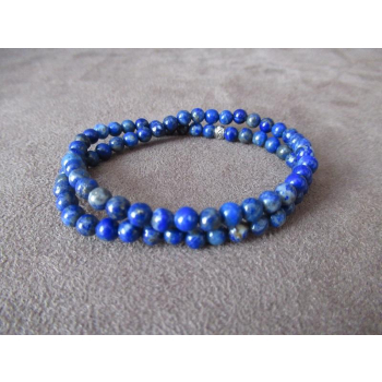 Bracelet 2 rangs Lapis Lazuli