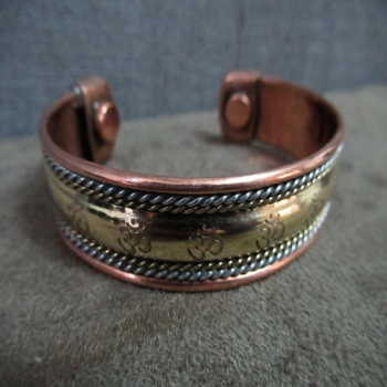 Bracelet cuivre et aimants large m2
